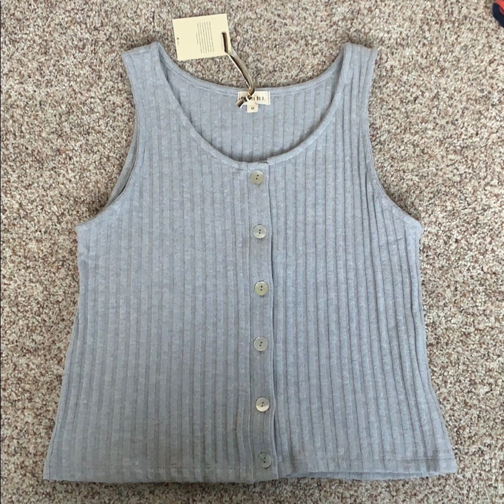 DONNI. rib knit sweater tank